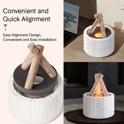 Simulated Flame Aroma Diffuser Heater + Humidifier