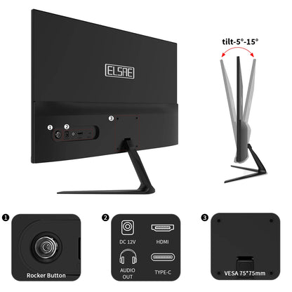 ELSAE 23.8 Inch 100Hz HDR Gaming/Work Monitor